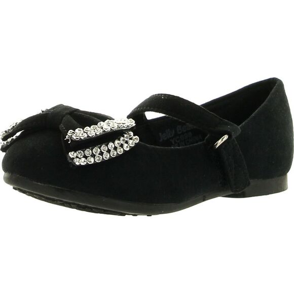 JELLYBEANS Yoyoma Black ToddlerG flats-shoes 8 NEW - Picture 1 of 4